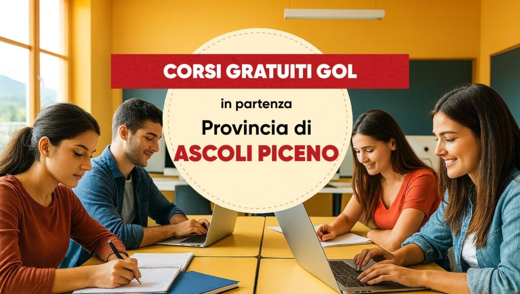 CORSO GRATUITO GOL – IN PARTENZA NELLA PROVINCIA DI ASCOLI PICENO