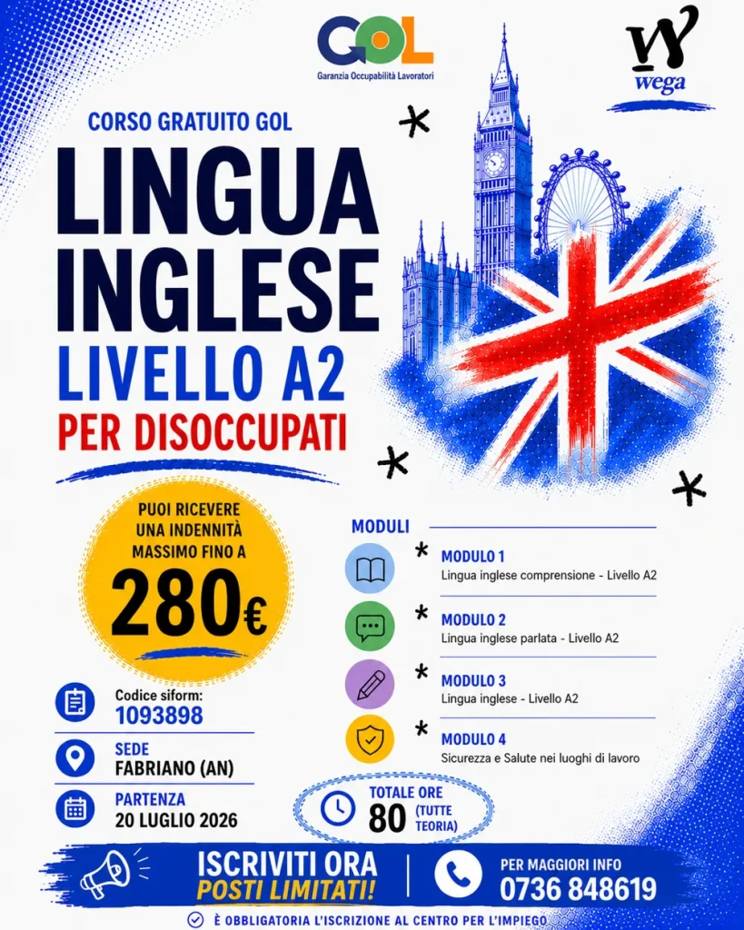 Locandina del corso gratuito GOL codice 1093898
