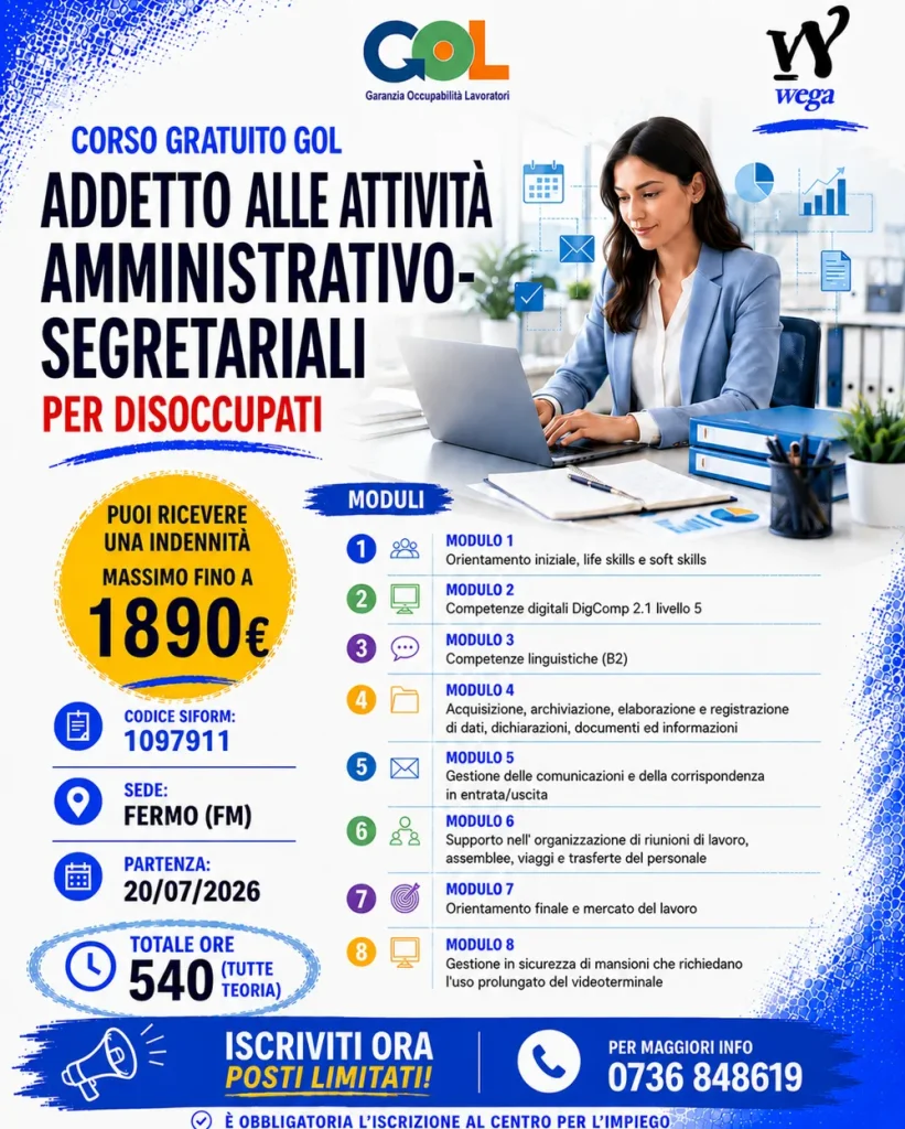 Locandina del corso gratuito GOL codice 1097911